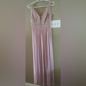 Pink Lace Formal Dress